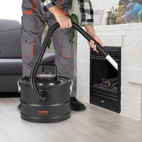 VEVOR Aspirador de Cenizas, 15 L, Potente Succión de 1200 W, con Succión Inversa, Cable de Alimentación de 3 m, 16 kPa de Aspiración Máxima, para Chimeneas, Estufas de Pellets, 320 x 315 x 250 mm - imagen 8