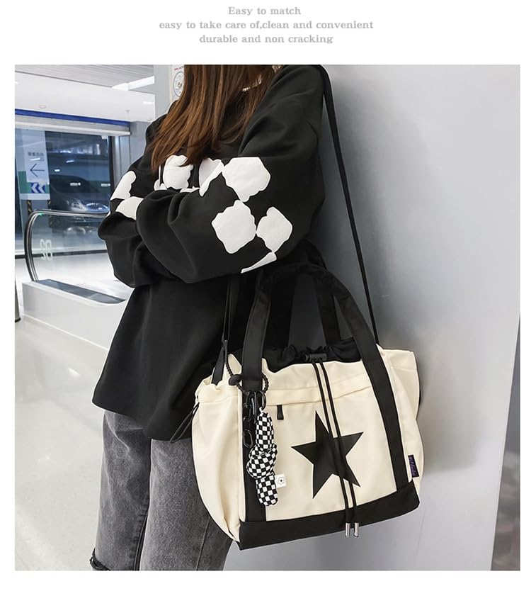 Bolso tote estético Y2K, bolso mensajero bonito y bolso cruzado con cordón para mujeres miniatura 2