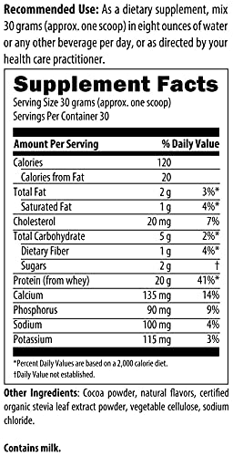 Image of Designs for Health WheyCool - Grass Fed Whey Protein Powder Supplement with 20g Protein, May Support Athletes, Muscles + Energy - Non-GMO + Gluten-Free, Chocolate (30 Servings / 900g)