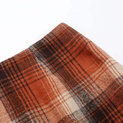 Image of IDEALSANXUN Womens High Waist Plaid Skirt Bodycon Pencil Wool Mini Skirts