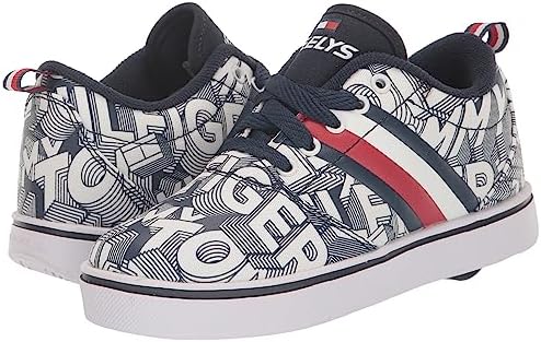 Heelys Pro 20 Print Wheeled Heel Shoe, Navy/White, 1 US Unisex Little Kid | Image 6