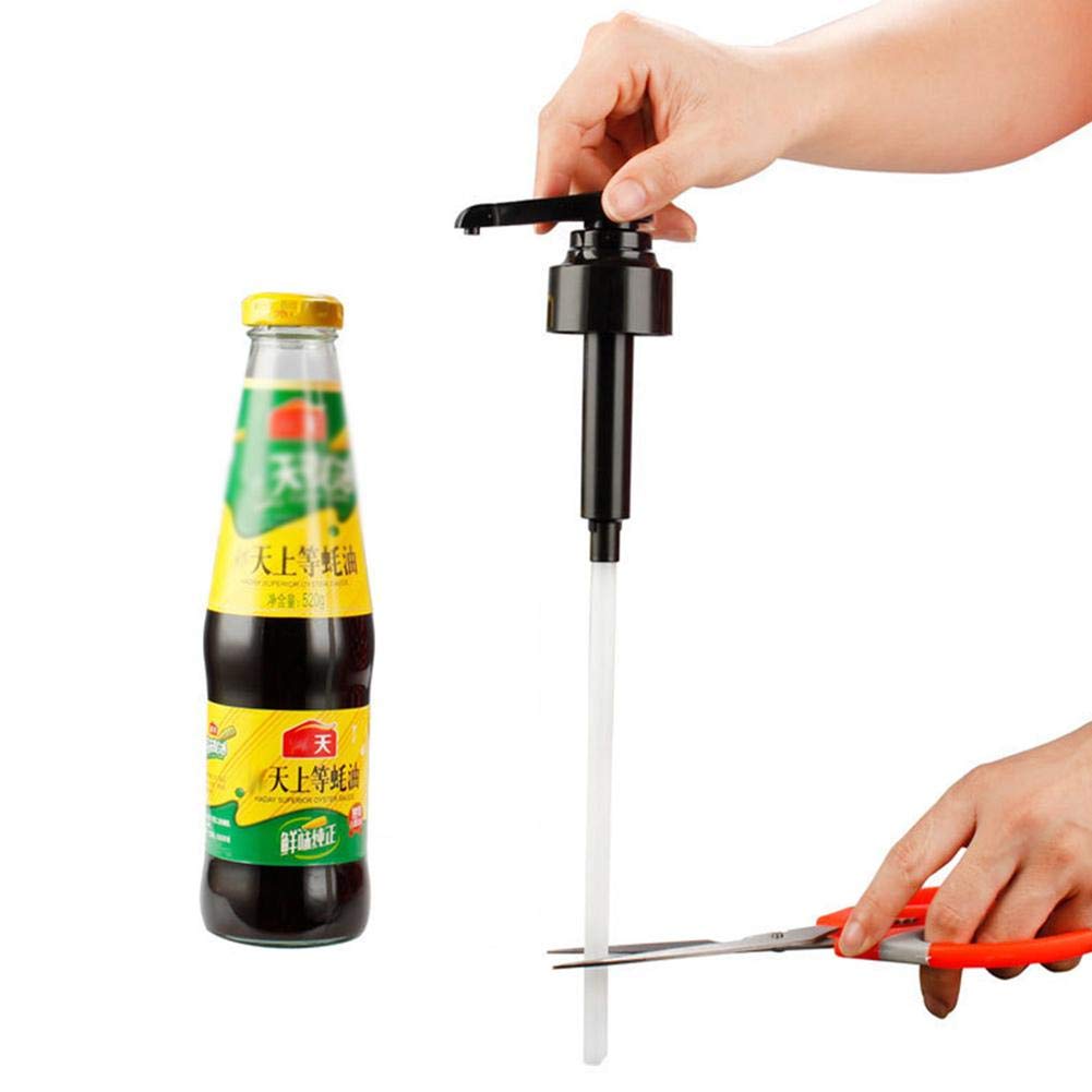 jinclonder Sauce Bottle Pump Dispenser Replacement Pumps Plastic Manually Hydraulic Head Oyster Pressure Nozzle Kitchen Accessories,38mm To Suit 5 Litre Containers Dispenses 30ml Dose