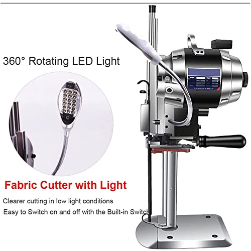 Cortador De Tecido Elétrico Tesoura Máquina Vertical De Corte De Couro Com Luz De Trabalho LED E Afi