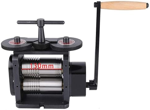 Combination Rolling Mill Jewelry Roller Press, 130 mm 5.1inch Width Manual Rolling Mill Jewelry Press Machine Flat Rolling Mill Craft DIY Tool Gear Ratio 41