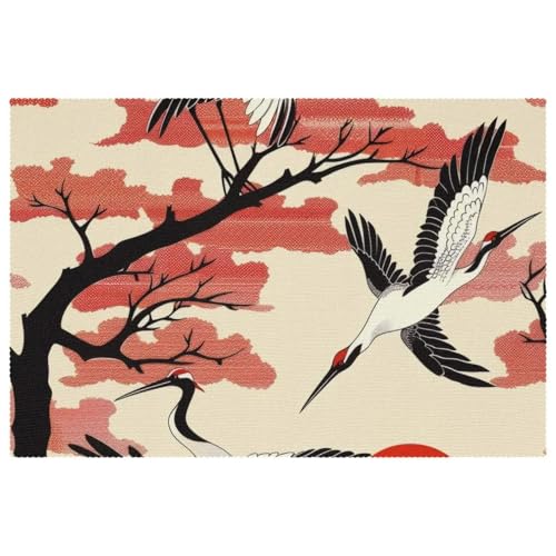Sets de table antidérapants Red Cloud lot de 6 pour éviter les taches et brûlures de table