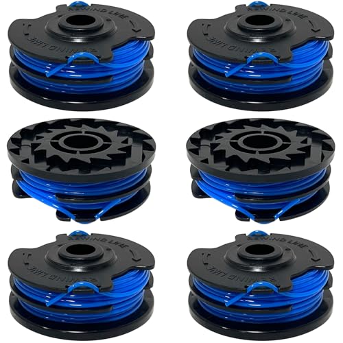 Aporozona 6PC 88512 Dual Trimmer Line Spool for Toro 51480 51480A 51480B 14 inch Eletric String Trimmer Edger Replacement spools #88514 Dual LINE for Toro Weed-Whacker Parts