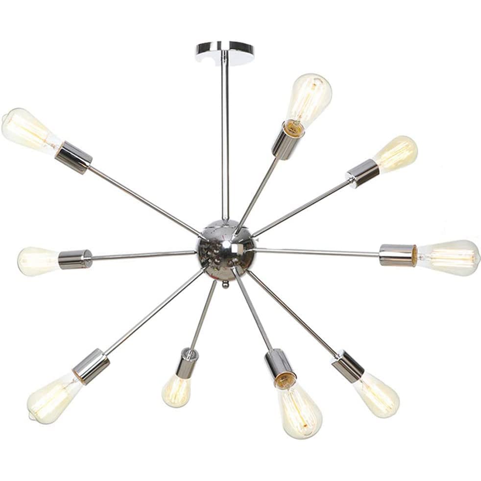 Lustre antirouille 15 têtes en fer forgé pour en finir avec les pièces sombres