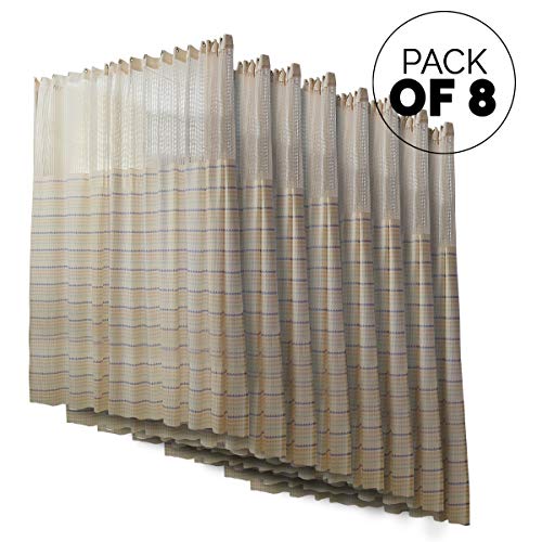 Box of 8 Cubicle Curtain's - Hospital Bed Divider Cubicle Medical Privacy curtain's-with mash & grommet's, Flame Retardant, Machine Washable, Anti Bacterium (9' w x 8' h)
