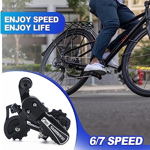 Black Rear Derailleur RD-TY21B 6/7 Speed Direct Mount for Mountain Bike Kids Tricycle Commuter Cruiser