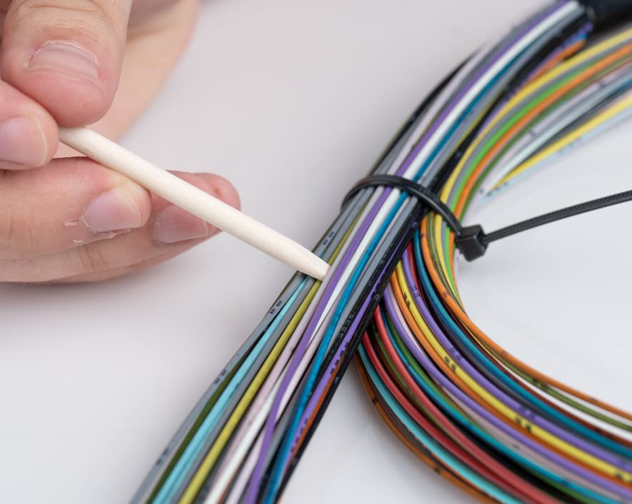 Miniatura 2 de Jonard Tools S-389M100 - Barra de madera de abedul naranja con extremo plano, 316" de diámetro x 7" de largo (paquete de 100)