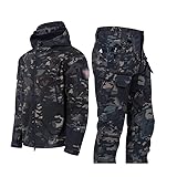 [Warmes Material] Diese wasserdichte Jacke und Hose, Polyester, die super warm und komfortabel ist und die Kälte effektiv verhindern, diese Männer im Winter im Winter im Freien im Freien im Außenbereich der Mode -Skijacke, die Sie im Freien Skiaktivitäten im Freien genießen lassen