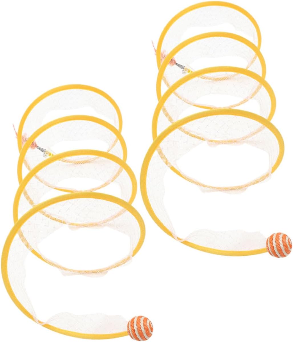 NOLITOY 6pcs Cat Tunnel Toys Interactive Collapsible Play Tunnel for Cats and Kittens Kicking Toy Kitten Accessory Options -Shaped Design