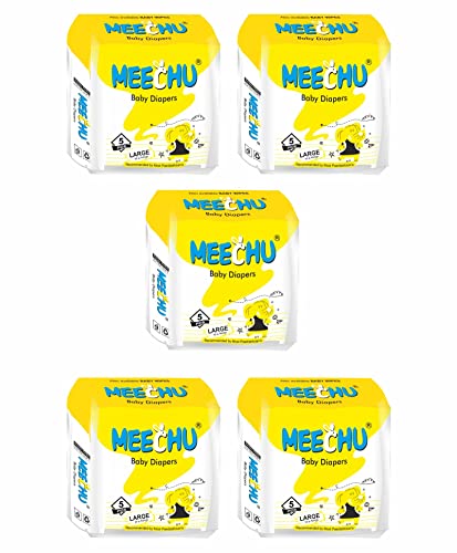 Image of Large,size L Baby Taped Rash Free Diapers - Pack of 5 | 25 Count- New Sweety Bronze Comfort Pack | Leakage Protection, Cottony Soft Absorb Technology