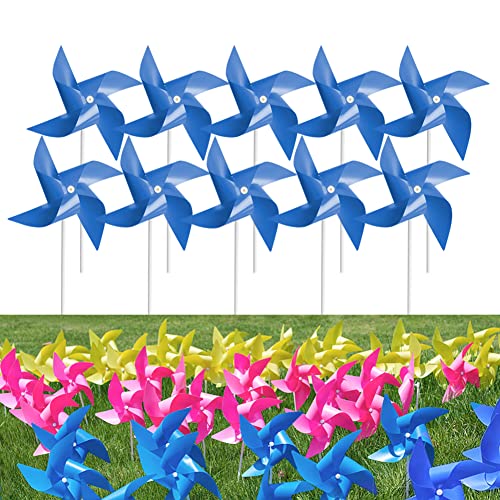 Tsocent 100 Pcs Pinwheels, Dark Blue Color Toy Wind Spinners And Party Favors Gifts For Kids, Outdoor Decorational Pinwheels For Yard And Garden(Dark Blue) #TOP21
