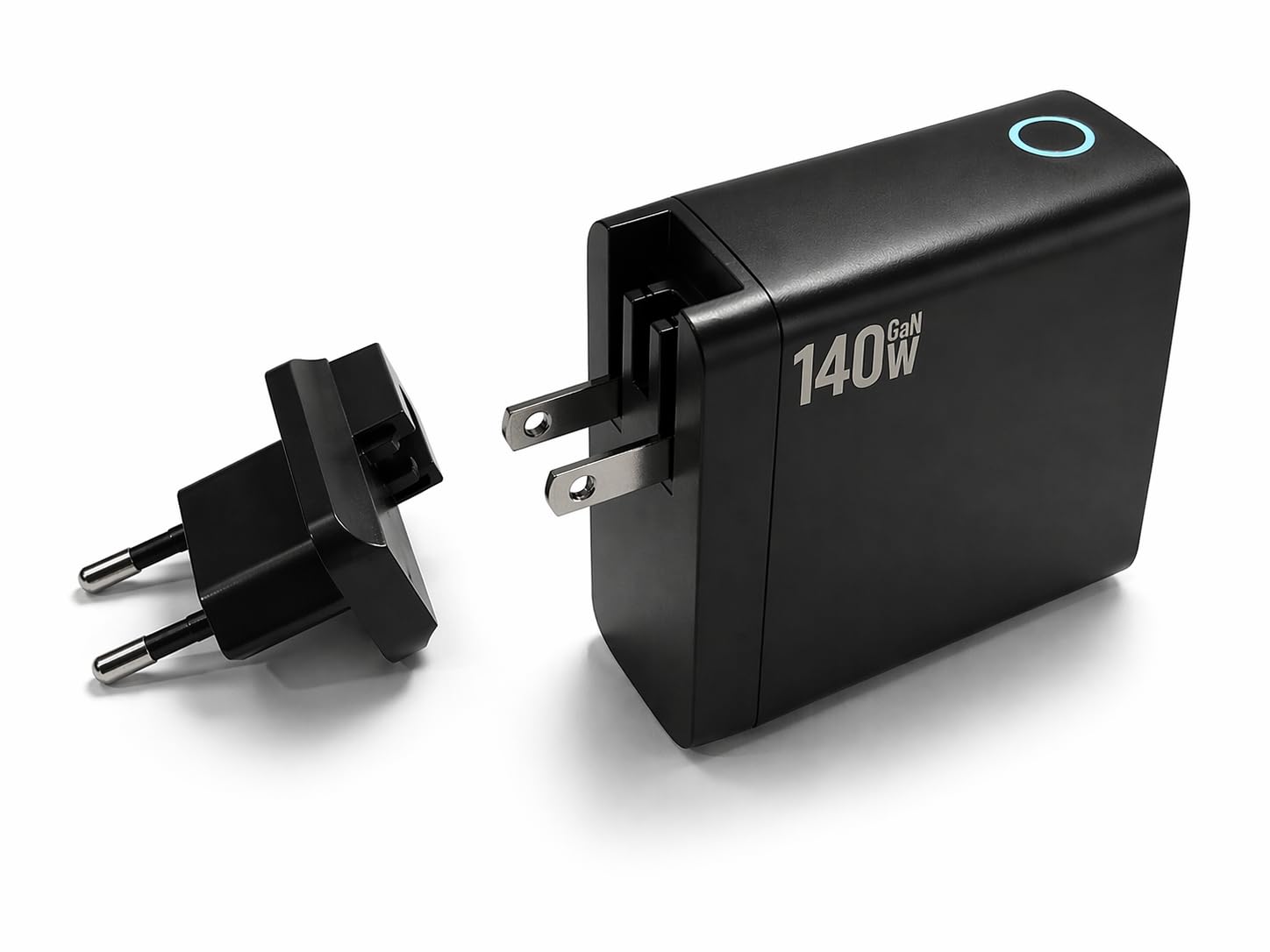 Cargador USB-C de 140 W con pantalla, 2 puertos USB-C 140 W PD3.1, 1 PD3.1 de 30 W + 1 cargador rápido USB-A QC 3.0 de 30 W para ordenador portátil, MacBook, iPhone, Samsung, incluye cable USB-C de 2