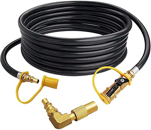 MENSI 12FT Male/Female Quick-Connect RV Propane Extension Hose Compatible with Blackstone 17"/22" Griddles