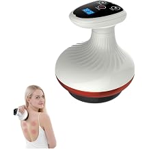 Vacuvia Cellulite Massager 4-in-1 Vacuum Massager with Heat Therapy & LED Light, Anti-Cellulite Device for Body Toning, Lymphatic Drainage & Circulation, At-Home Muscle Stimulation Red
