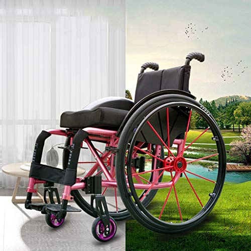 Drive Lightweight Sports Wheelchair with Handbrakes and Quick Release Rear Wheels Shock Absorber Trolley,White