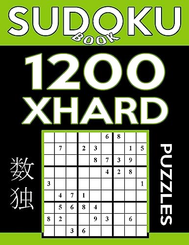 Sudoku Book 1,200 Extra Hard Puzzles: Sudoku Puzzle Book With Only One Level of Difficulty (Sudoku Book Series)