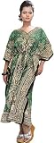 Túnica Exotic India estampada longa com Dori na cintura, Ultramarine Green, One Size