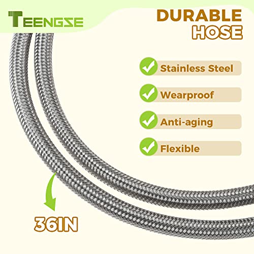 CO2 Refill Adapter Hose CGA320 to TR21-4 with Gauge & Dual Valves for Soda by TEENGSE - Used condition - Image 5