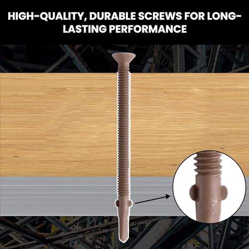 U-Turn Fasteners Tornillos autorroscantes Flat Head Phillips Reamer Tek 1/4-20 x 4-3/4 pulgadas W.A.R. Coated (Paquete de 10) miniatura 2