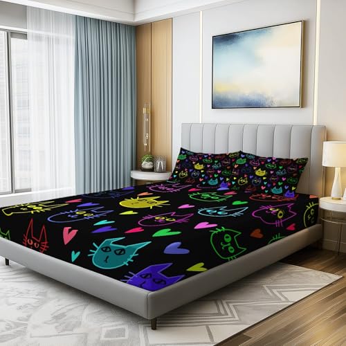 Drap housse 140x200 microfibre brossée dessin animé mignon