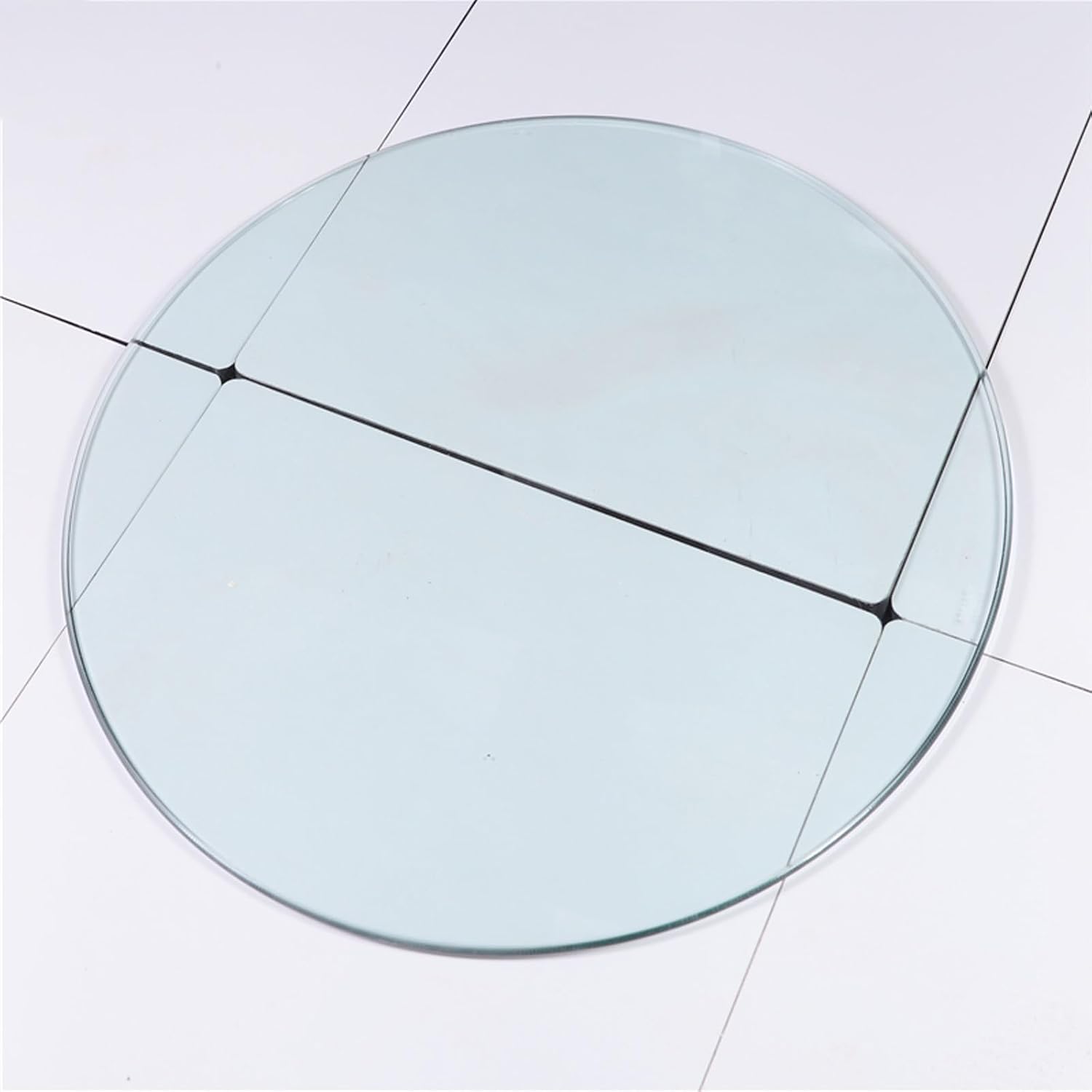 Tempered Glass Top /28" Inch Round Thick Clear Tempered Glass Surface/Circular Glass Table Cover,for Protect The top,Edge Polish,no Burr,for Restaurant Table Tops(43CM(17IN))