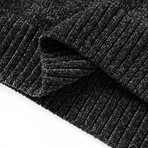 Image of Simple&Opulence Women's Chenille Sweater Crewneck Long Sleeve Pullover Ribbed Cuff Hem Round Neck Jumper Tops