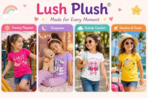 Image of Lush Plush Baby Girls Half Sleeves Cotton T-Shirts Set