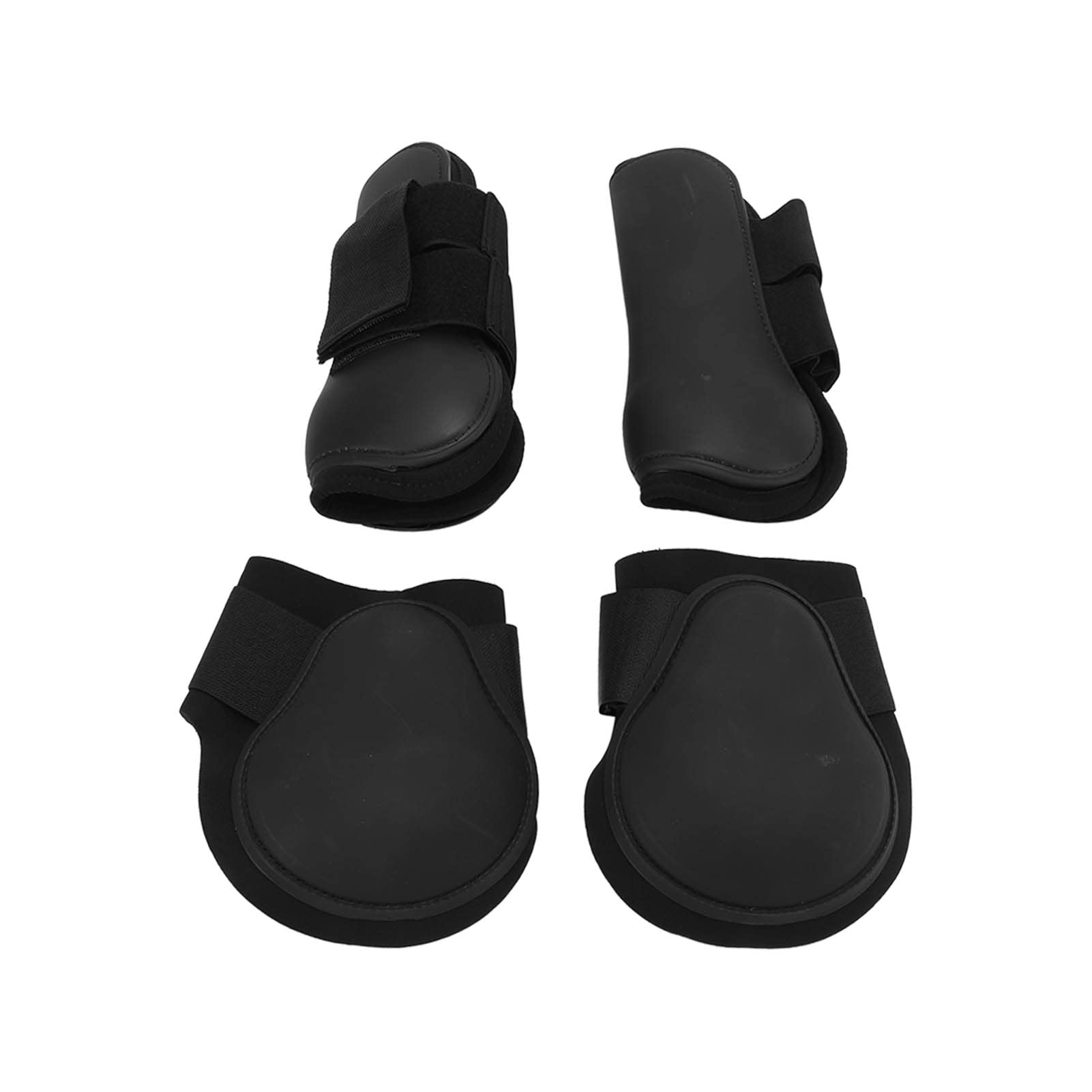 4 Pezzi Stivali per Gamba Anteriore e Posteriore per Cavallo, Equipaggiamento di Protezione per Gamba per Cavallo in PU, Leggings per Ostacoli da Salto con Fodera in Neoprene,