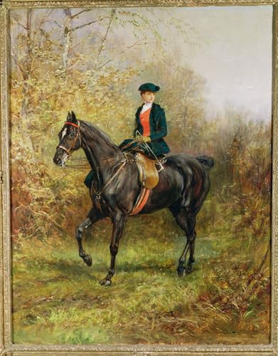 Cuadro en lienzo la corsa mattutina de Heywood Hardy decorativo vertical 60x90cm