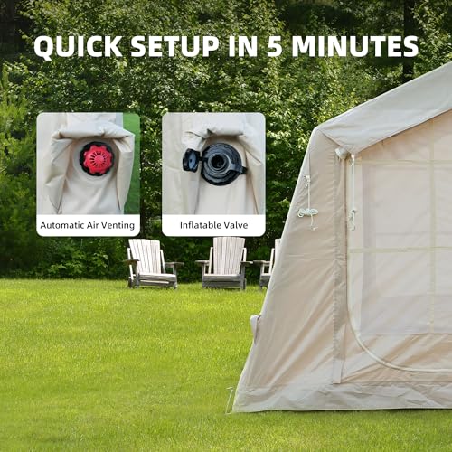 Carpa Inflable para Camping 4-6 Personas con Bomba de Mano miniatura 3