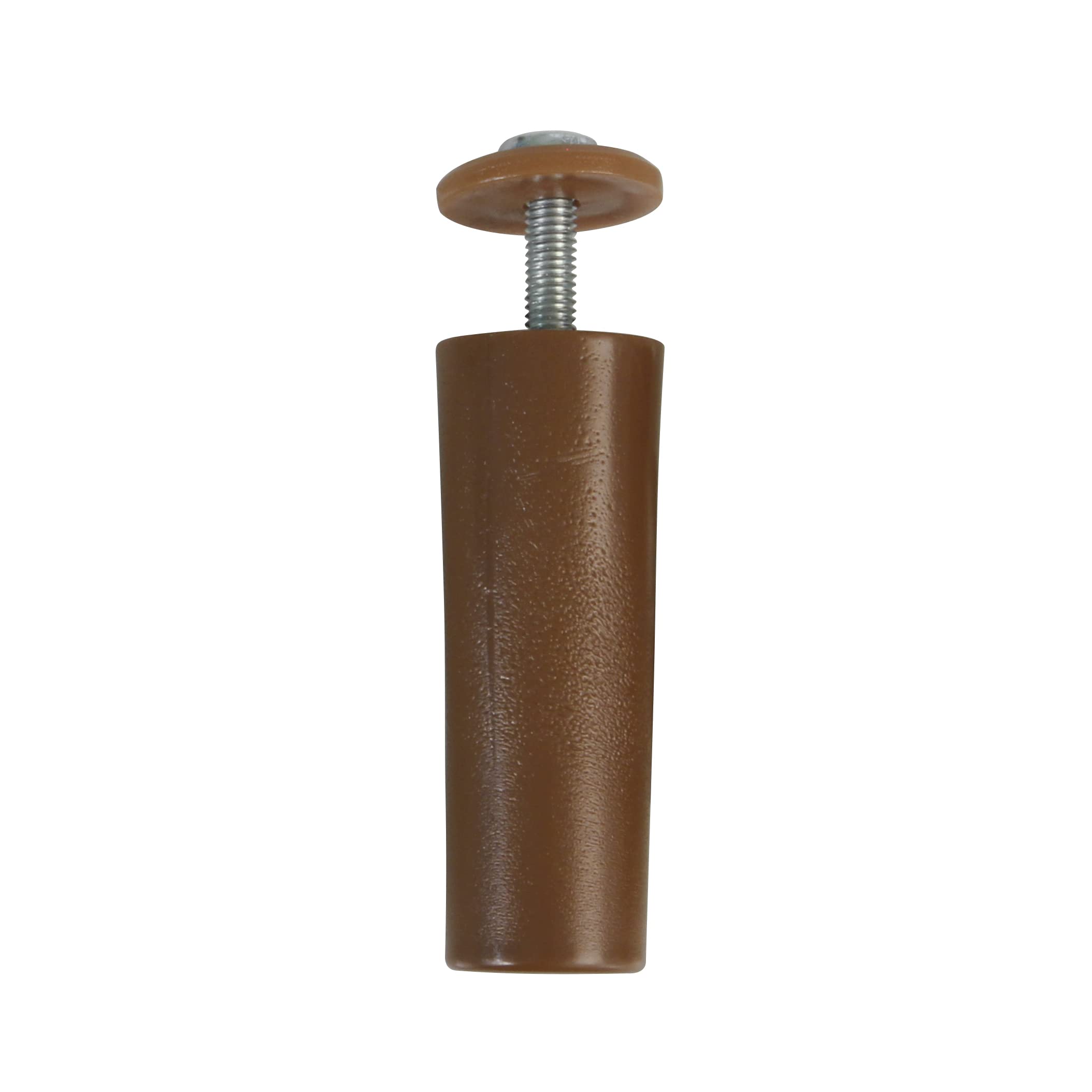 Amig - Stop for roller shutters made of brown plastic, shock absorber with M5 anti-rust screw and washer outside, weather-resistant, length: 60 mm