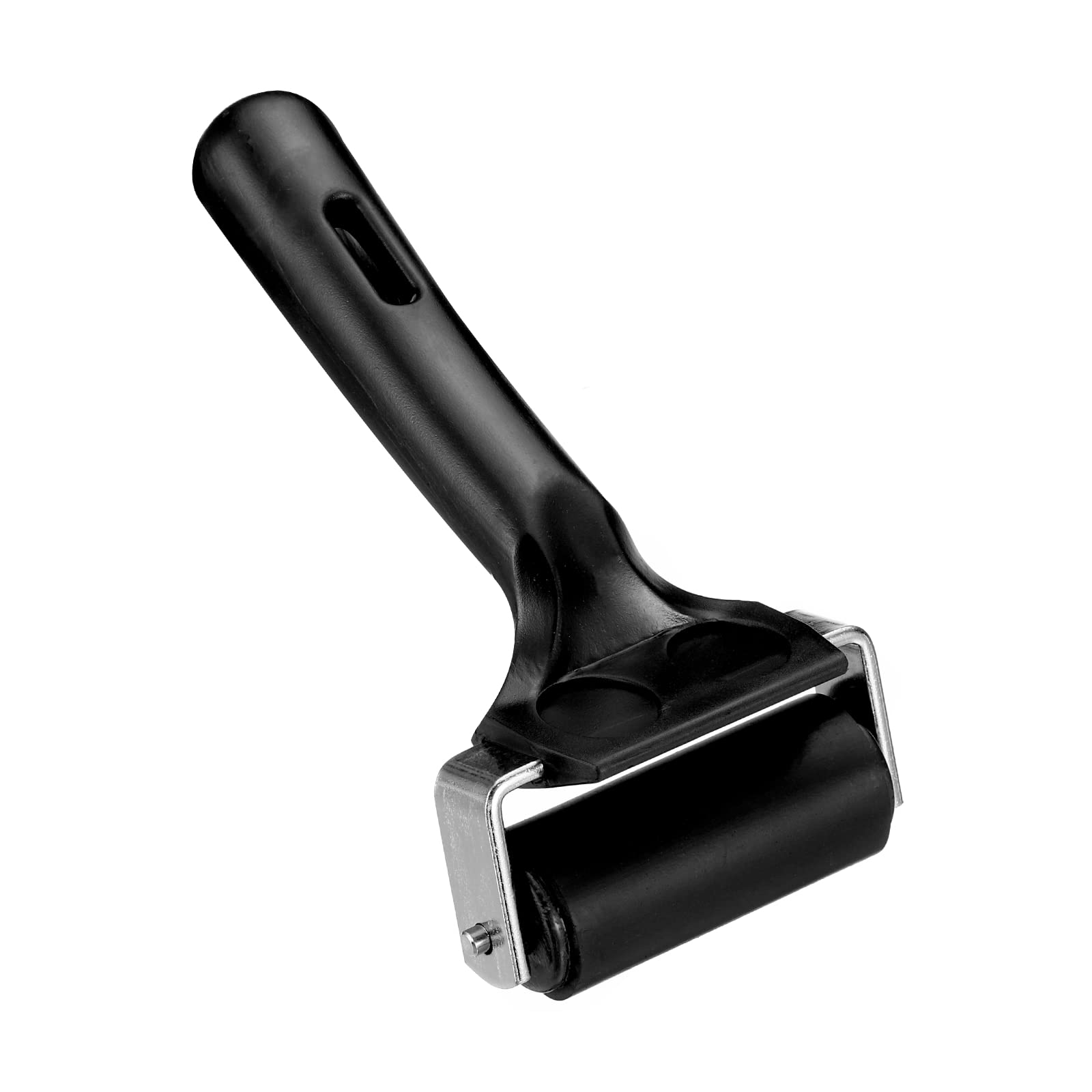Rouleau en caoutchouc dur 7,6 cm art artisanat impression noir