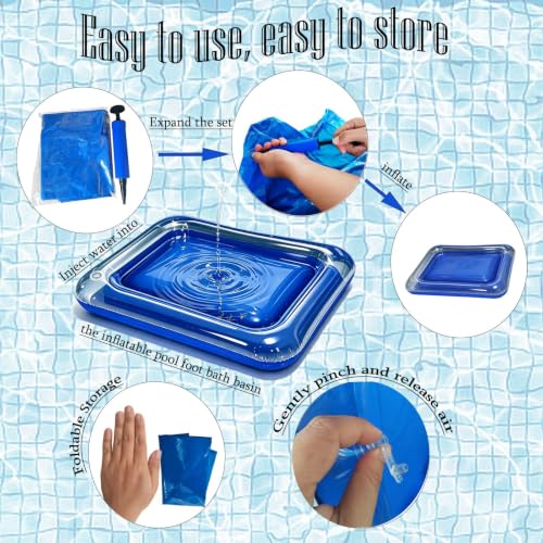 Pileta Inflable para Pies para Piscinas con Bomba miniatura 6
