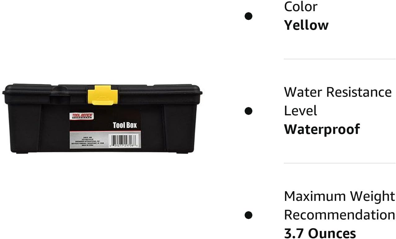 12-inch Tool Box Black/Yellow
