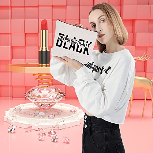 LEVLO Unapologetically Black Makeup Bags African People With Melanin Black Pride Gift For Educated African American Woman Christmas Gift(Unapologetically Black) - Image 6