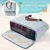GAGAKU Strandtasche XXL mit Kühlfach, Wasserfest Beach Bag mit Reißverschluss – Faltbar Groß Badetasche für Familie, Damen, Schwimmbad, Reisen - Grau-grün, 50x38x19cm #1