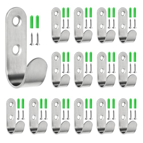 Zuxbolf 30 Ganchos para Red de Remolque con 60 Tacos y 60 Tornillos Ganchos de Amarre para Remolque de Acero Inoxidable Gancho para Toldos y Lona de Remolque Gancho de Pared para Garaje