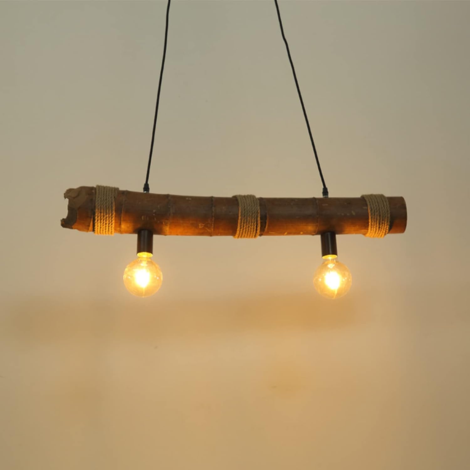 MARURY Adjustable Rattan Chandelier Hanging Light,Basket Lampshade Natural Wicker Rattan Hand-Woven Chandelier, for Kitchen Island Bedroom Dining Room Living Room Farmhouse Cafe Bar