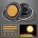 MADCATZ 10Pcs 2 inch Trailer Mini Round Amber 9LEDs Side Marker Lights & Reflectors - Clearance Lights with Rubber Fit for Truck Trailer RV Tractor, Sealed Waterproof 12V
