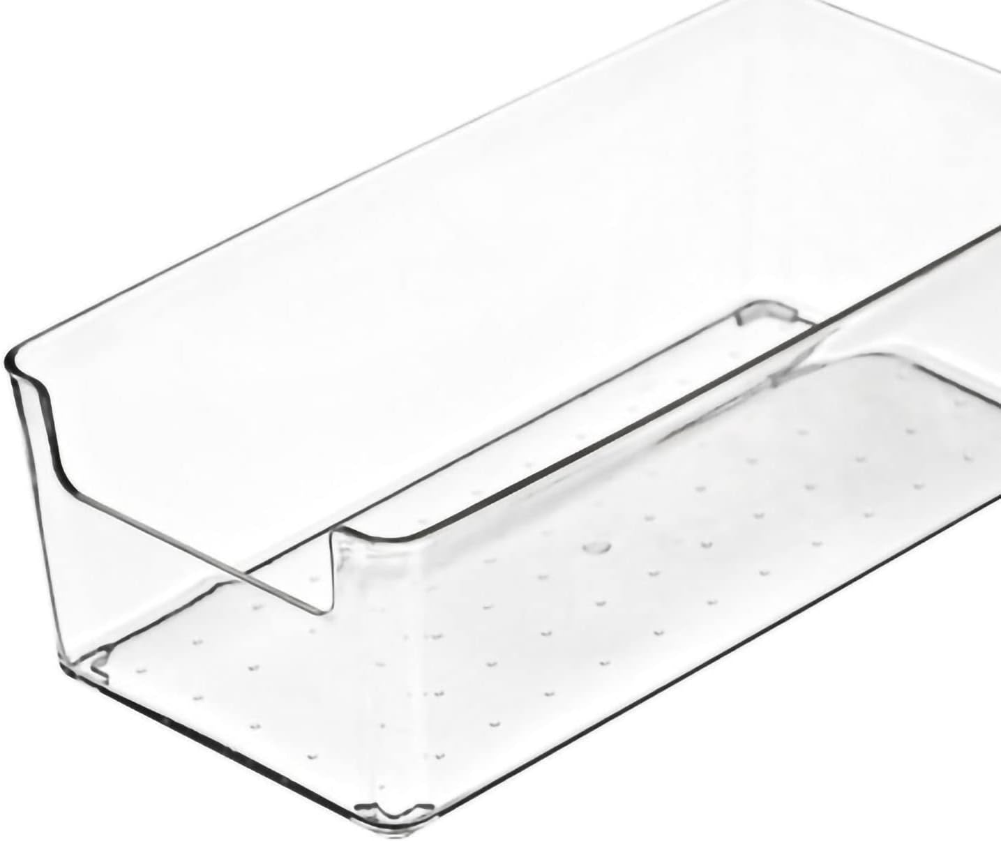 Transparent Drawer Storage Trays, Stackable Plastic Drawer Organizers with Dividers for Kitchen, Bathroom, Office, Bedroom – PET Clear Storage Box (Small Rectangle Box)