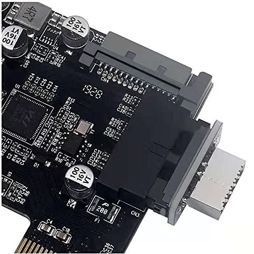 Image of PingPing USB Front Panel Adapter,Vertical USB 3.1 Front Panel Socket Key-A Type-E to USB 3.0 20Pin Header Adapter