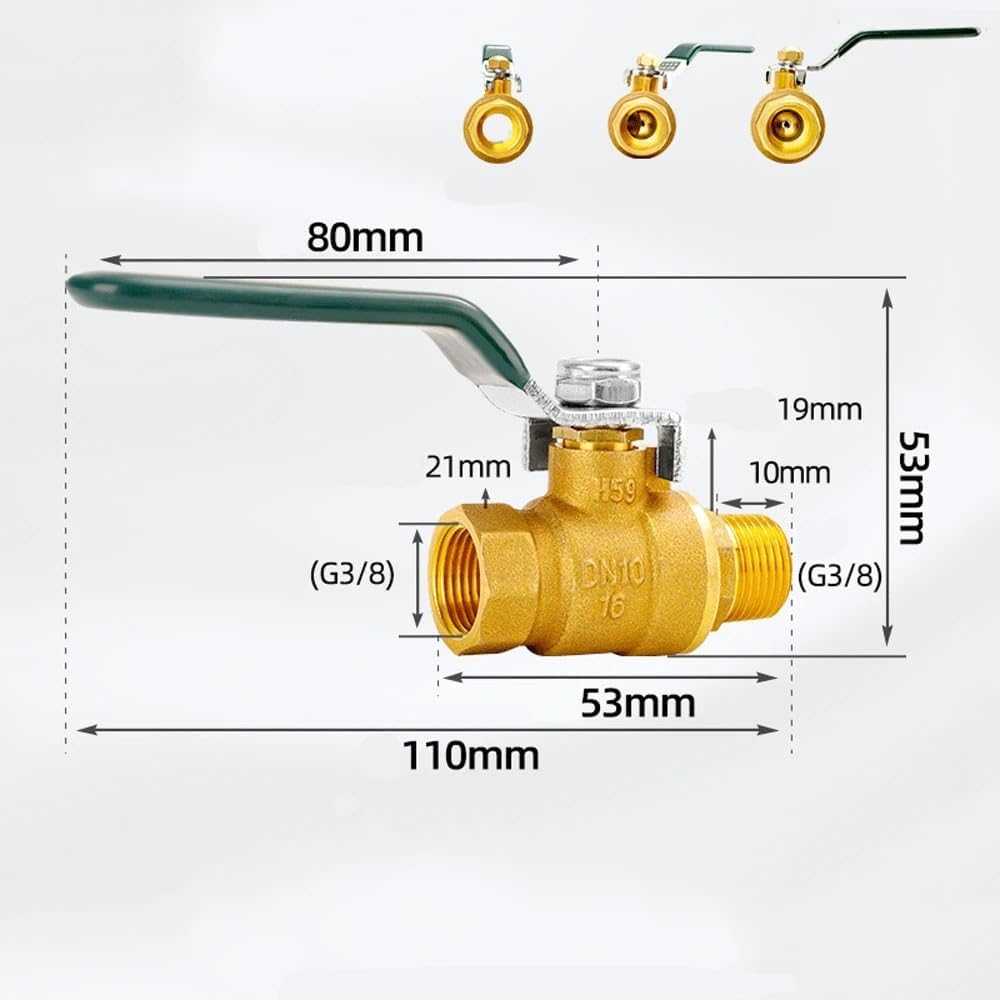 H59 Brass 1/4" 1/2" 3/4" 1" 2" BSPP Male To Fe