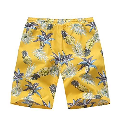 Herenshort Elastische taille Trekkoord Recht Midden taille Bloemen Knap splitsen Casual Modieus Comfortabel Veelzijdig S - Afbeelding 3