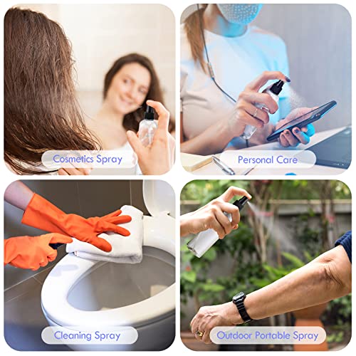 Eccliy 64 Pcs 8 oz Plastic Mist Spray Bottles Refillable Clear Empty Spray Bottles Mist Sprayer with Black Spray Cap for Essential Oils Travel Perfumes Disinfectant - Image 7