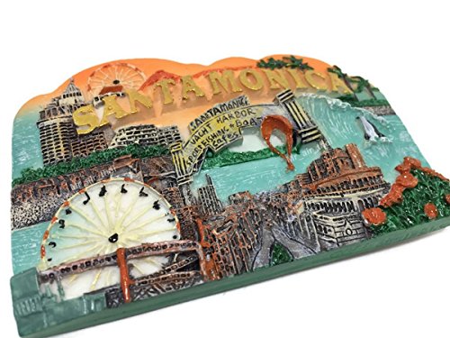 Santa monica California USA Souvenir Collection 3D Fridge Refrigerator Magnet Hand Made Resin Santa monica California USA Souvenir Collection 3D Fridge Refrigerator Magnet Hand Made Resin