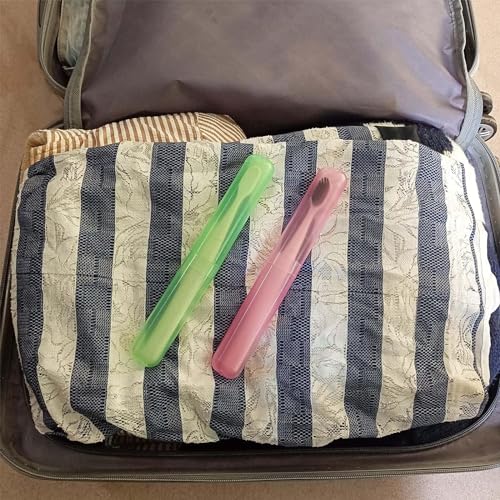 Generic TBH004 4 Pack Toothbrush Cases Travel Toothbrush Holder Portable Toothbrush Container Case Plastic Toothbrush Carrier Cover Case thumb #3