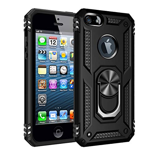 Pelanty for iPhone SE (1) 2016 P[XO iPhone 5 P[X iPhone 5s wʃJo[ lCTPU+PC A[}[Jo[ 360°] ԍڃz_[Ή ϏՌ uX^h@\ ACtHSE (1